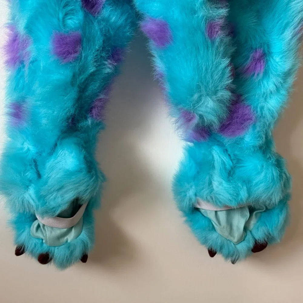 Disney Store Monsters Inc Sulley Plush Faux Fur Costume Kids Size 6-8 - Picture 6 of 9